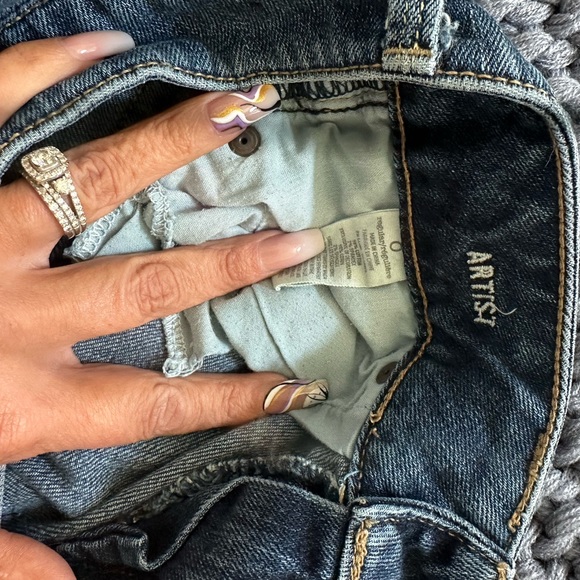 American Eagle Women's Stretch Artist Jeans Blue Size 0 Regular - Picture 4 of 4